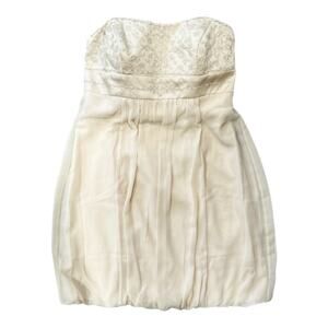 SALE! New David’s Bridal Champagne Beaded Bodice Dress Size 12